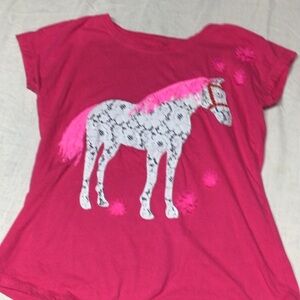 Cherokee Pink Horse Graphic Kids T-Shirt